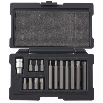 11315 | Набор бит TORX, хвостовик-шестигранник, 10 мм, CrV, 15 предметов, STELS-3