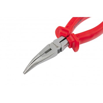 17495 | Длинногубцы изогнутые 180 мм, шлифованные, пластмассовые рукоятки, MATRIX ECONOM-2