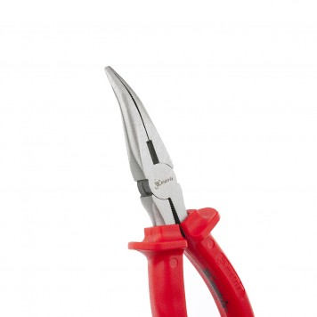 17495 | Длинногубцы изогнутые 180 мм, шлифованные, пластмассовые рукоятки, MATRIX ECONOM-3