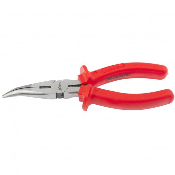 17494 | Длинногубцы изогнутые 160 мм, шлифованные, пластмассовые рукоятки, MATRIX ECONOM-1