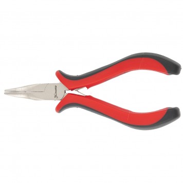 17812 | Длинногубцы изогнутые 130 мм, никелированные, авторазжим, двухкомпонентные рукоятки, MATRIX MINI-0