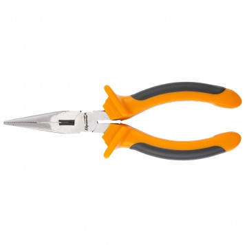 17167 | Длинногубцы прямые 180 мм, шлифованные, двухкомпонентные рукоятки, SPARTA COMFORT-0