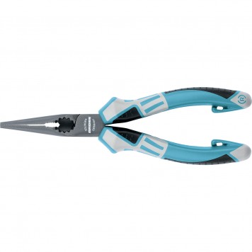 17170 | Длинногубцы прямые 170 мм, трехкомпонентные рукоятки, GROSS-0