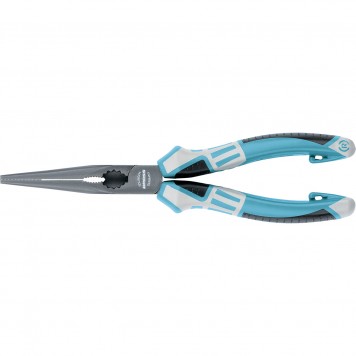 17171 | Длинногубцы прямые 205 мм, трехкомпонентные рукоятки, GROSS-0