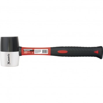 11171 | Киянка резиновая, 450 г, черно-белая резина, фибергласовая рукоятка, MATRIX-0