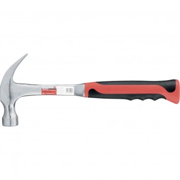 10460 | Молоток-гвоздодер, 450 г, цельнометаллический, двухкомпонентная рукоятка, MATRIX-0