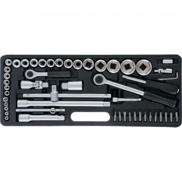 135075 | Набор слесарно-монтажный с квадратами, 1/4, 1/2, 52 предмета, SPARTA-1