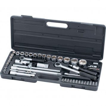 135075 | Набор слесарно-монтажный с квадратами, 1/4, 1/2, 52 предмета, SPARTA-0