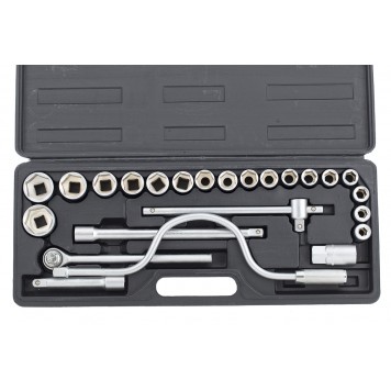 135065 | Набор слесарно-монтажный с квадратом 1/2, 24 предмета, пластиковый бокс, SPARTA-1