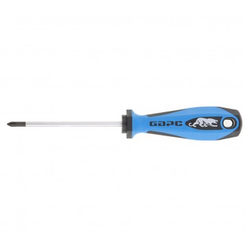 19021 | Отвертка PH1 х 100 мм, CrV, двухкомпонентная рукоятка, БАРС-0