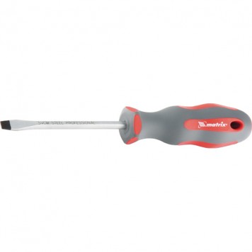 11974 | Отвертка SL6,5 х 200 мм, SVСM, двухкомпонентная рукоятка, MATRIX PROFI-0