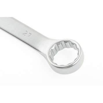 15218 | Ключ комбинированный, 27 мм, CrV, матовый хром, STELS-2