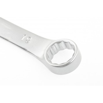 15214 | Ключ комбинированный, 19 мм, CrV, матовый хром, STELS-2