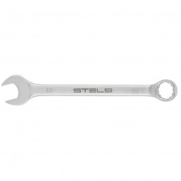 15216 | Ключ комбинированный, 22 мм, CrV, матовый хром, STELS-0
