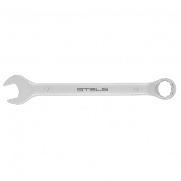 15213 | Ключ комбинированный, 17 мм, CrV, матовый хром, STELS-0