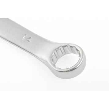 15211 | Ключ комбинированный, 14 мм, CrV, матовый хром, STELS-1