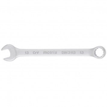 15109 | Ключ комбинированный, 13 мм, CrV, матовый хром, MATRIX-0