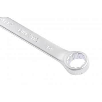 15110 | Ключ комбинированный, 14 мм, CrV, матовый хром, MATRIX-1