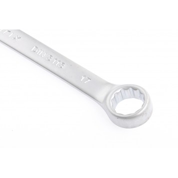 15113 | Ключ комбинированный, 17 мм, CrV, матовый хром, MATRIX-2