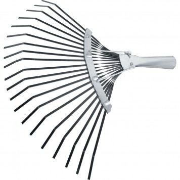 61778 | Грабли веерные 20 зубьев, без черенка, оксидированные, плоский зуб, СИБРТЕХ-0