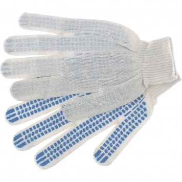 67806 | Перчатки х/б с ПВХ, протектор 36 г, 10 кл, 10 пар в упаковке Россия, РОССИЯ-0