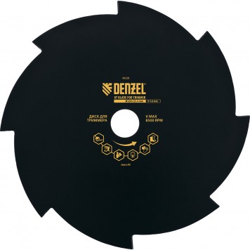96328 | Диск для триммера, 230 х 25,4 мм, толщина 1,6 мм, 8 лезвий, DENZEL-0