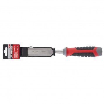 24763 | Долото-стамеска, 28 мм, 60 CrV, трехкомпонентная обрезиненная рукоятка, MATRIX-1