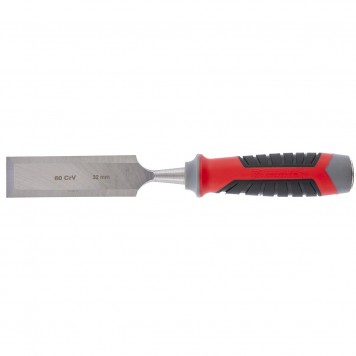 24767 | Долото-стамеска, 32 мм, 60 CrV, трехкомпонентная обрезиненная рукоятка, MATRIX-0