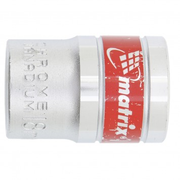 13118 | Головка торцевая, 18 мм, шестигранная, CrV, под квадрат 1/2, хромированная, MATRIX MASTER-0