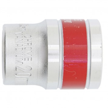 13120 | Головка торцевая, 20 мм, шестигранная, CrV, под квадрат 1/2, хромированная, MATRIX MASTER-0