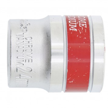 13124 | Головка торцевая, 24 мм, шестигранная, CrV, под квадрат 1/2, хромированная, MATRIX MASTER-0