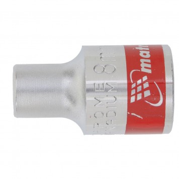 13676 | Головка торцевая, 8 мм, двенадцатигранная, CrV, под квадрат 1/2, хромированная, MATRIX MASTER-0