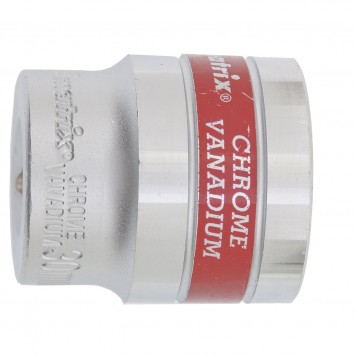 13697 | Головка торцевая, 30 мм, двенадцатигранная, CrV, под квадрат 1/2, хромированная, MATRIX MASTER-0