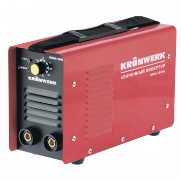 94341 | Аппарат инверторный дуговой сварки ММА-160IW, 160 А, ПВР60%, диаметр электрода 1,6-3,2 мм, провод 2 м, KRONWERK-0