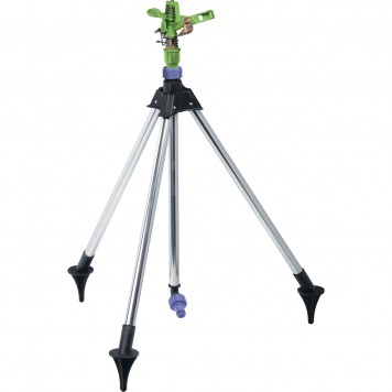 65418 | Разбрызгиватель латунный, импульсный, с регулировкой угла горизонт распыления до 26 м, штатив, PALISAD-0