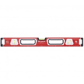 34731 | Уровень алюминиевый, магнит, фрезерованный, 3 глазка (1 зеркальный), двухкомпонентные рукоятки, 600 мм, MATRIX-0