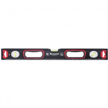 34364 | Уровень алюминиевый, усиленный, фрезерованный, 3 глазка, двухкомпонентные рукоятки, 1200 мм, MATRIX-0