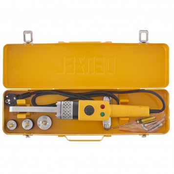 94207 | Аппарат для сварки пластиковых труб DWP-800, Х-Pro, 800 Вт, 300 град, комплект насадок, 20-32 мм, DENZEL Х-PRO-3