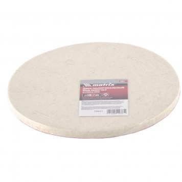 75931 | Диск полировальный из натурального войлока, "под липучку" 180 х 7 мм, MATRIX-1
