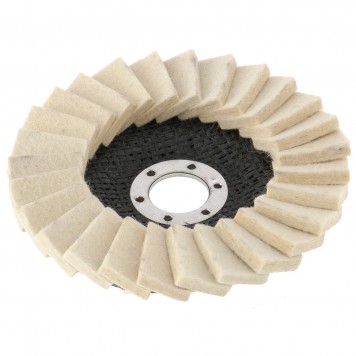 75934 | Круг полировальный лепестковый из натурального войлока 125 х 22,2 мм, MATRIX-1