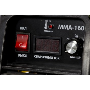 94330 | Аппарат инверторный дуговой сварки ММА-160,160 А, ПВР 60%, D 1,6-4 мм, DENZEL-7