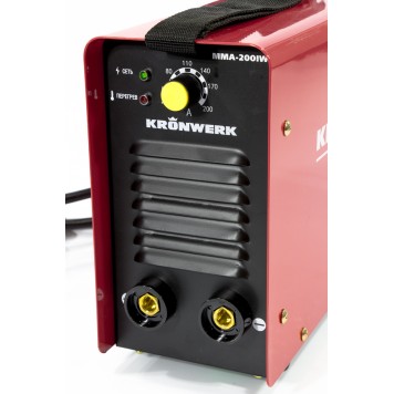 94343 | Аппарат инверторный дуговой сварки ММА-200IW, 200 А, ПВР 60%, диаметр электрода 1,6-5мм, провод 2 м, KRONWERK-1