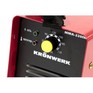 94344 | Аппарат инверторный дуговой сварки ММА-220IW, 220 А, ПВР 60%, диаметр электрода 1,6-5 мм, провод 2 м, KRONWERK-3
