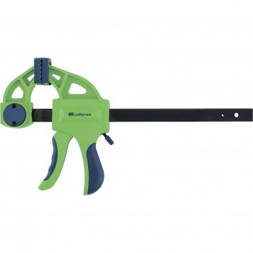 20564 | Струбцина F-образная, быстрозажимная, 200 х 70 х 420 мм, пластиковый корпус, фиксатор, двухкомпонентная рукоятка, СИБРТЕХ-0