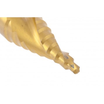 72356 | Сверло ступенчатое, 4-6-8-10-12-14-16-18-20 мм, HSS, спиральный профиль, шестигранный хвостовик, MATRIX-2