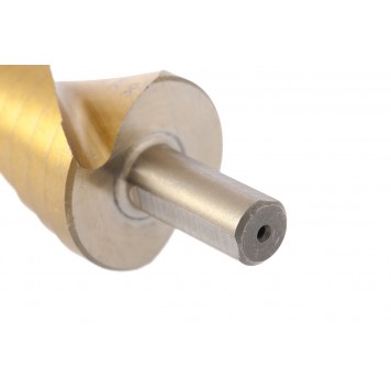 72357 | Сверло ступенчатое, 6-8-10-12-14-16-18-20-22-24-26-28-30 мм, HSS, спиральный профиль, трехгранный хвостовик, MATRIX-1