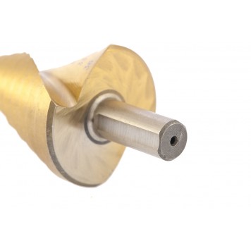 72358 | Сверло ступенчатое, 9-12-15-18-21-24-27-30-33-36 мм, HSS, спиральный профиль, трехгранный хвостовик, MATRIX-1