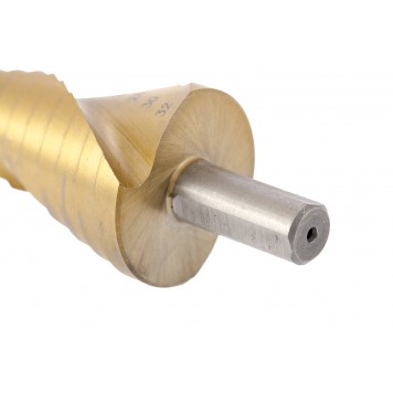 72359 | Сверло ступенчатое, 4-6-8-10-12-14-16-18-20-22-24-26-28-30-32 мм, HSS, спиральный профиль, трехгранный хвостовик, MATRIX-1