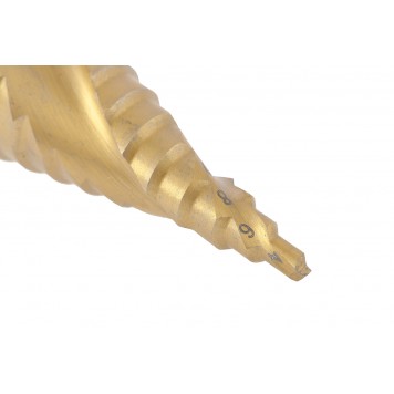 72359 | Сверло ступенчатое, 4-6-8-10-12-14-16-18-20-22-24-26-28-30-32 мм, HSS, спиральный профиль, трехгранный хвостовик, MATRIX-2