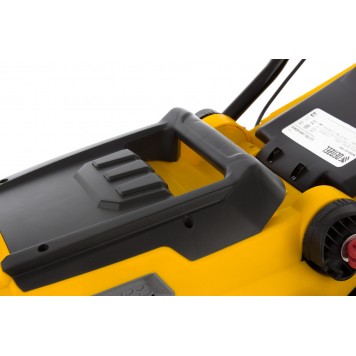 96606 | Газонокосилка электрическая GC-1500, 1500 Вт, ширина скашивания 36 см, 6 уровней высоты скашивания, пластиковый травосборник, 40 л, DENZEL-1